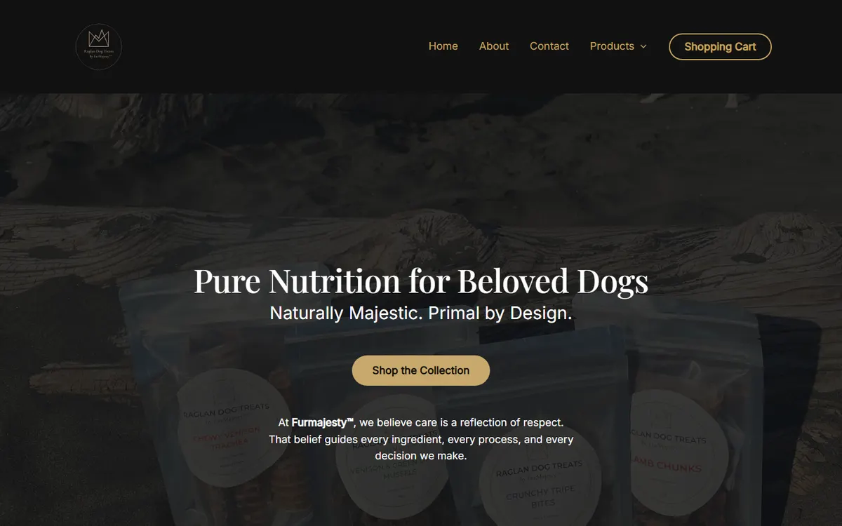 Home page of the FurMajesty website